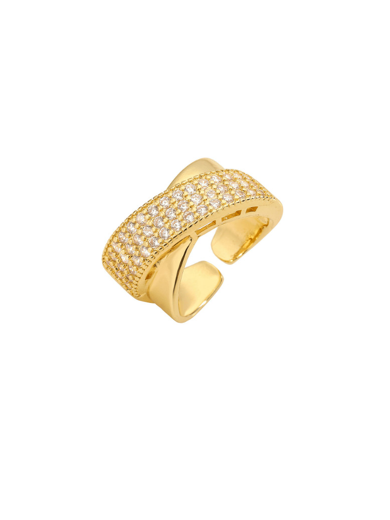 Bold CZ Delicate Lines Ring