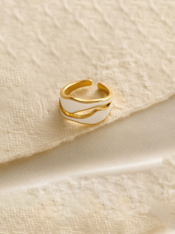 Irregular Enamel Minimalist Ring