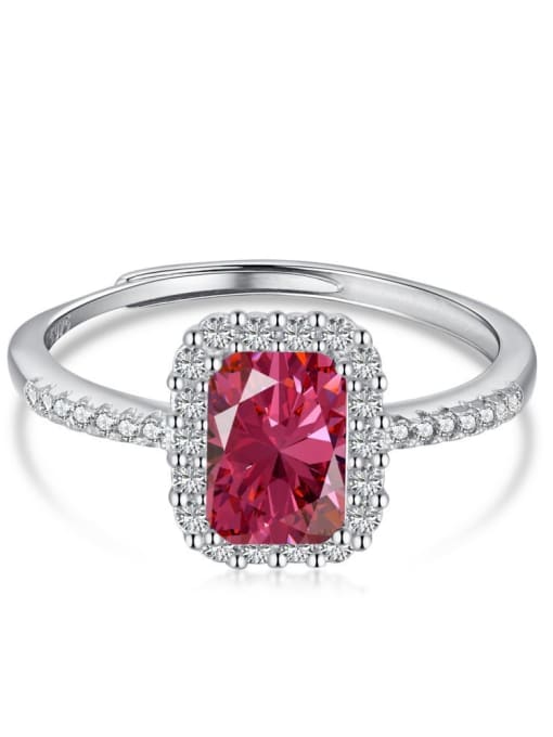 Cubic Zirconia Silver Luxury Cocktail Ring