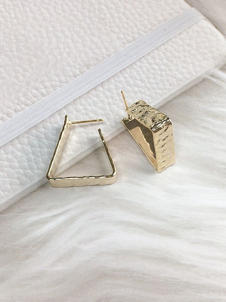 Muse Gold Textured Studs