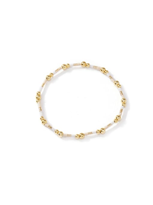 Ivory Gold Bead Flow Bracelet